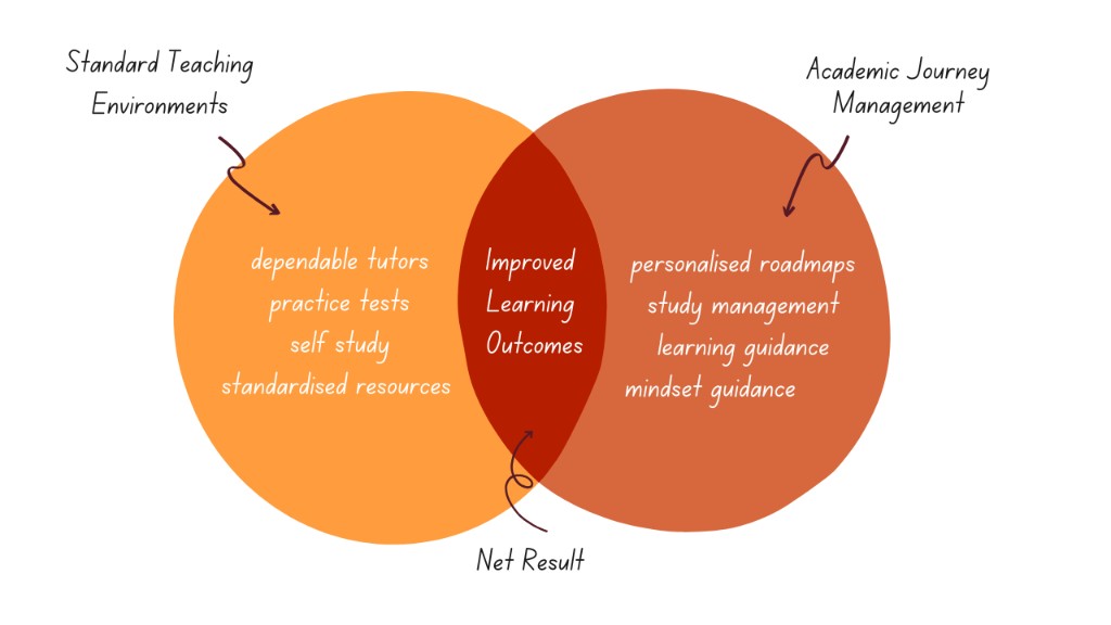 Standard tutoring vs Academic Journey Management — how iStudyDome combines both